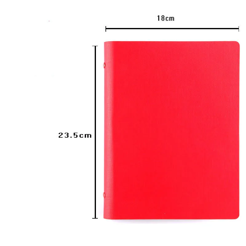 Red А5, деловая спираль, 6 отверстий, блокнот, школьный дневник, планировщик,, блокнот, сгущенный, 80 листов, блокнот, Bullet Journal - Цвет: Red