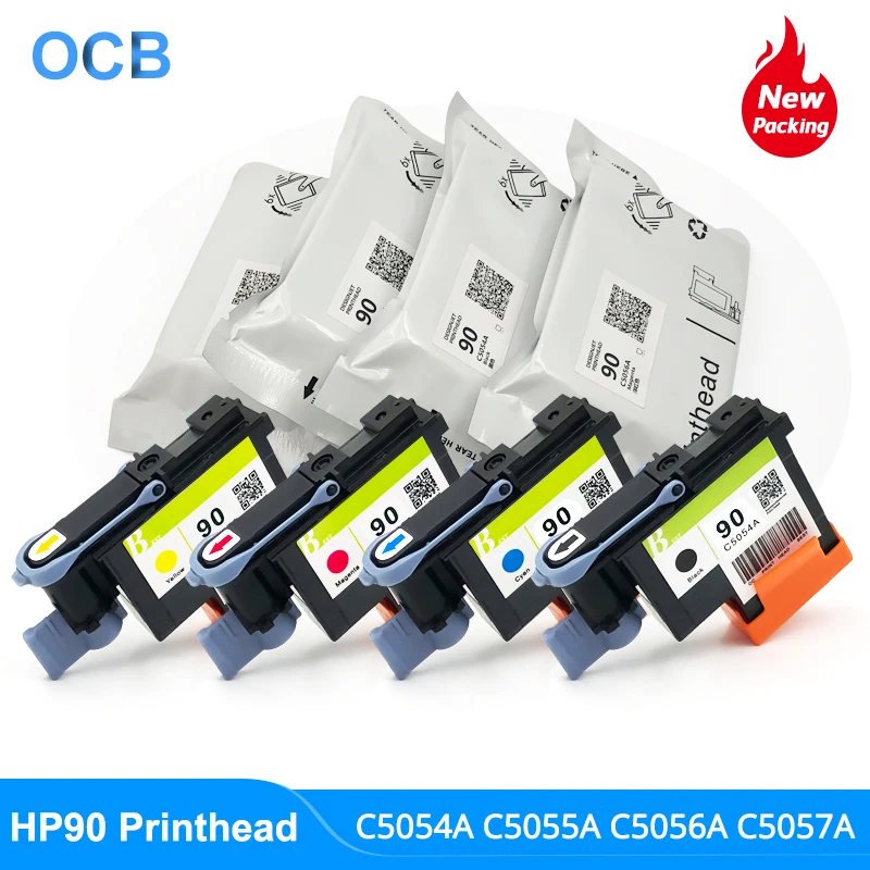 Cabeça de Impressão Cabeça de Impressão para hp para hp 90 para hp Designjet 4000 cv 4020 4500 4520 Impressora bk c m y C5054a C5055a C5056a C5057a Hp90