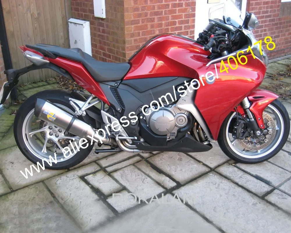 Литьевая форма для Honda VFR1200 VFR 1200 2010 2011 2012 2013 10 11 12 13 комплект обтекателей красного и