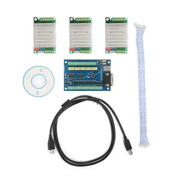 

3 pcs TB6600 Driver Board stepper motor driver USB 5 Axle 100K Control Card CNC Motion Control Set digital stepper