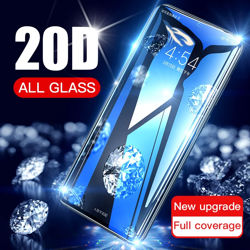 

20D Full Curved Tempered Glass For Xiaomi Redmi Note 6 7 8 Pro Screen Protector On Redmi 8 8A 7 7A K20 Pro Protective Film