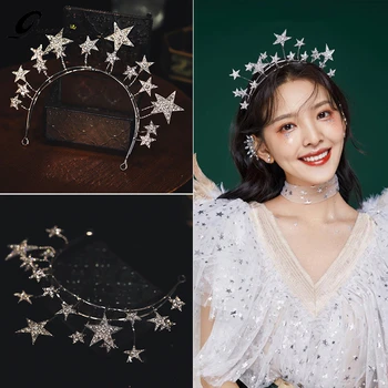 

Star Bride Wedding Girls Hair Accessories Tiaras Crown Accesorios Para El Cabello Diadema Korona Coroa De Noiva Princess Crown