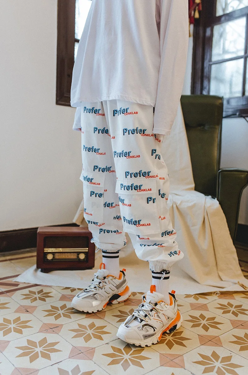 Autumn Couple Tide Brand Full Printed Trousers Men's Tide Hip Hop Loose Pants Ins Super Popular New Arrival Pants