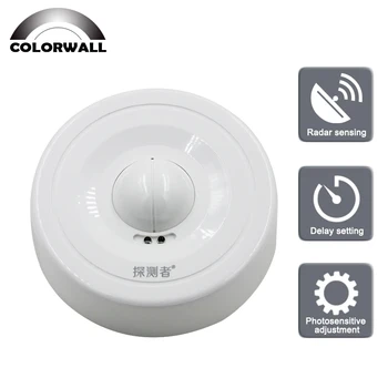 

New Radar Detector AC220-240V 50Hz Microwave Inductive Switch Time Range Adjustable for Doorway Corridor Stairs Sensing Module