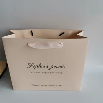 

Luxury Custom Own Logo Printed Retail Clothing Shopping Jewellery Wedding Gift Packaging Paper Bag