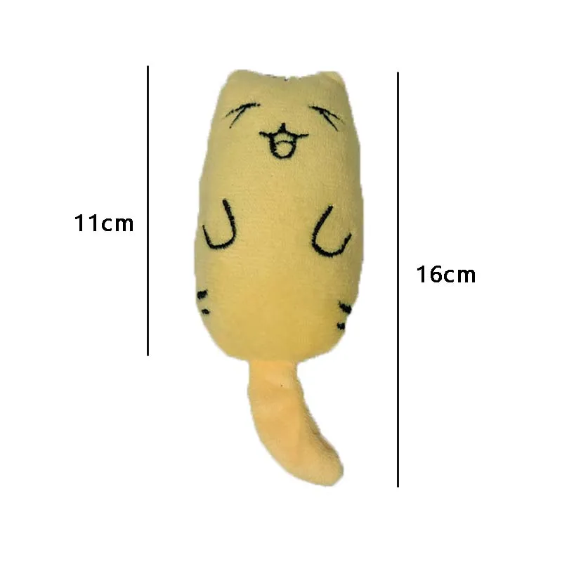 Teeth Grinding Catnip Toys Interactive Plush Cat Toy Pet Kitten Chewing Claws Thumb Bite Cat mint For Cats Funny Little Pillow 