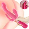 3 In 1 Dildo Rabbit Vibrators Waterproof USB Rechargeable Anal Clit Tongue Licking Vibrators Sex Toys for Women Couples Sex Shop 1