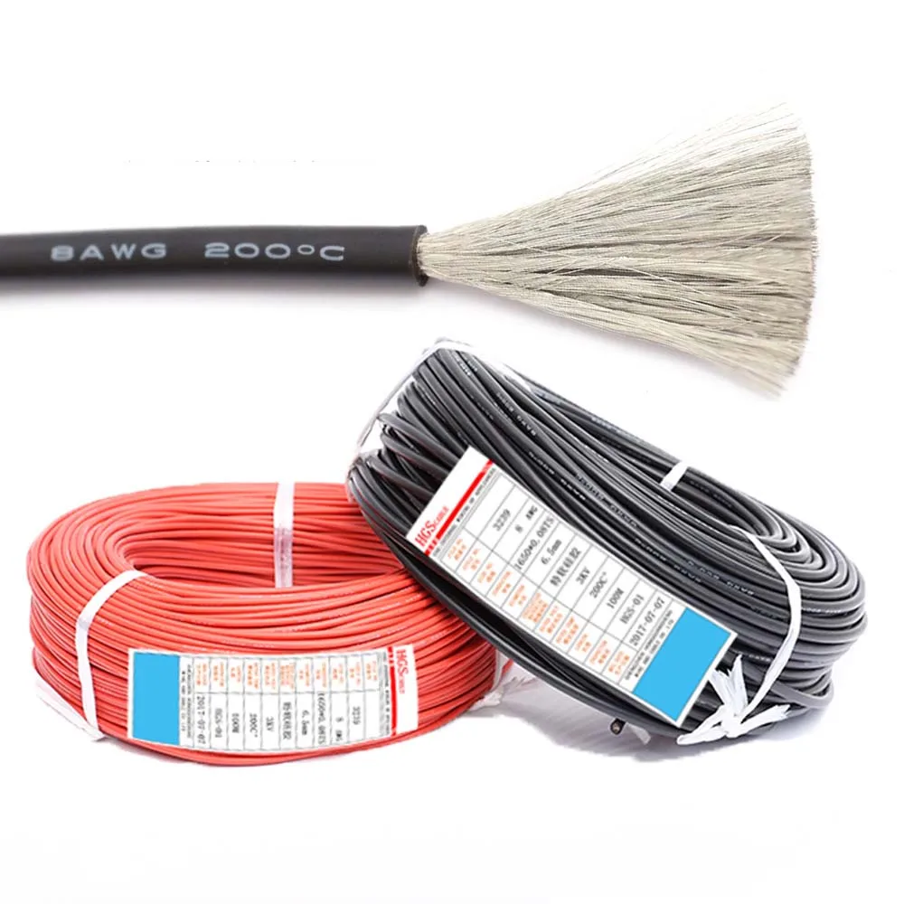 10M  22 20 18 16 15 14 13 12 9 8 7  AWG Heat-resistant cable Ultra Soft Silicone Wire Copper Flexible High Temperature