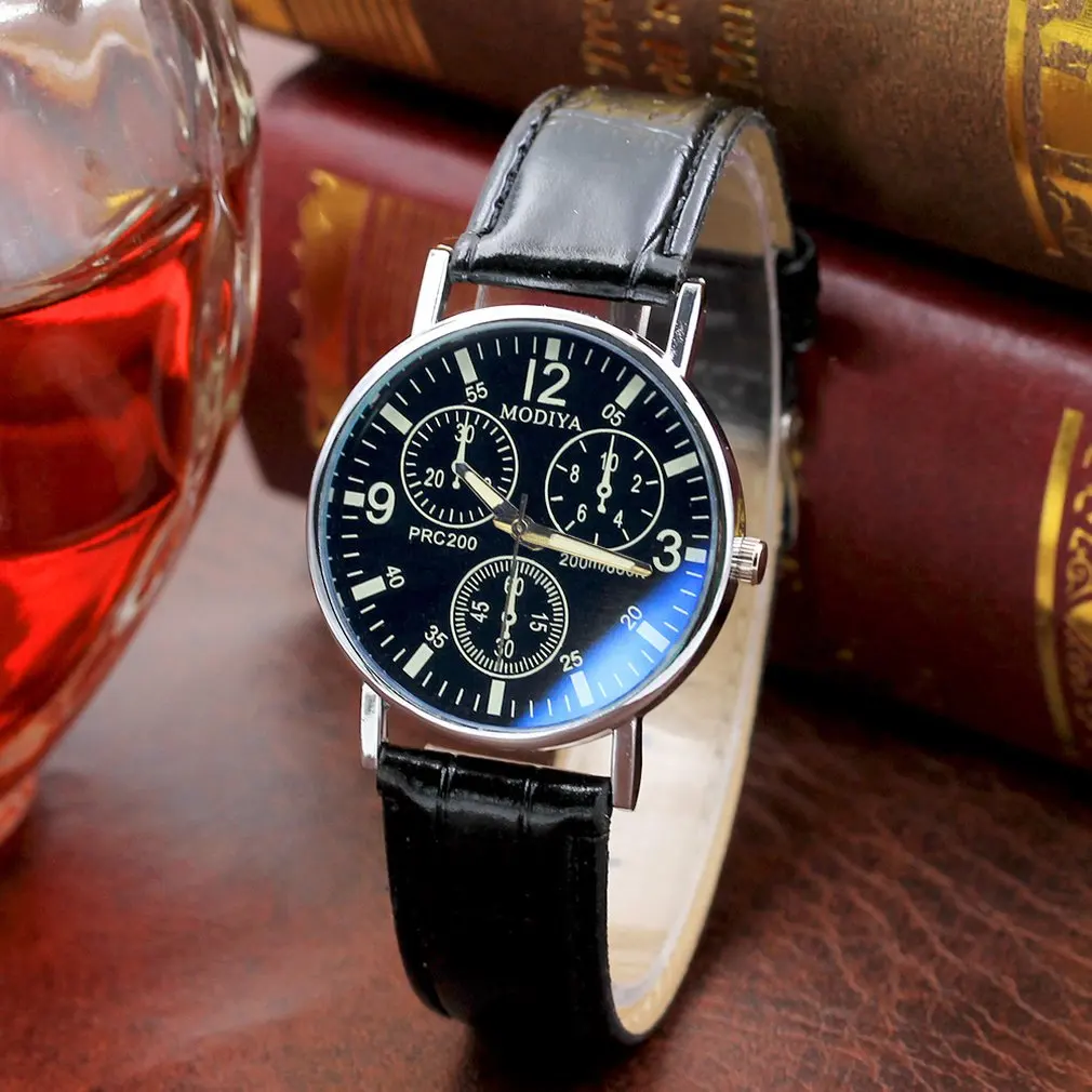 Мужские кварцевые часы повседневные деловые часы простые модные спиральные Корона кожаный ремешок для часов портативные мужские подарочные часы