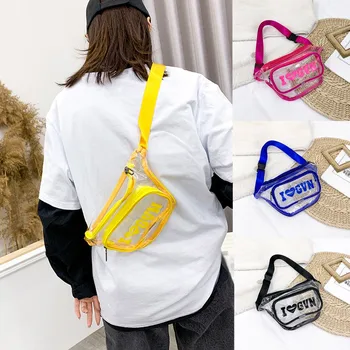

Fashion Women Waist Pack Student Outdoor Transparent PVC Waist Bag Leisure Outdoor Sports Mobile Wallet Messenger Bag Waist Bag