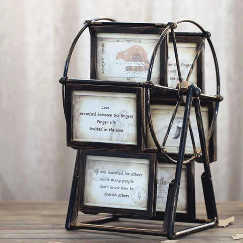 European Windmill Photo Frame Wedding Family Photograph Frame 5Inch Ferris Wheel Combination Home Decor Accessories