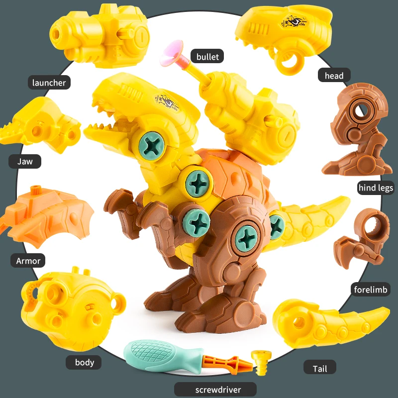 Dinosaur Toy Set Educational Construction Boy Assemble Puzzle Toys For Kids