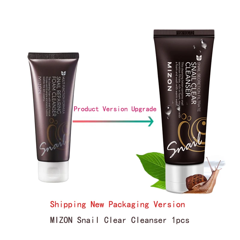 MIZON Snail Clear Cleanser 60 мл Очищающее средство для лица увлажняющие очищающие средства для лица удаление угрей корейская косметика