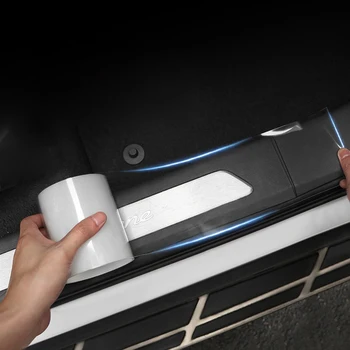 

Car Door Sill Trunk Bumper Protector Sticker Decals For Skoda Superb Octavia A5 Fabia Rapid Yeti Citroen C4 C5 C3 Grand Picasso