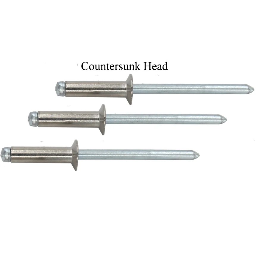

M4 M4*16 M4x16 M4*20 M4x20 304 Stainless Steel 304ss DIN7337 Self-Plugging Pull Nail POP CSK Countersunk Flat Head Blind Rivet