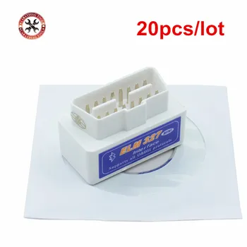 

New Version ELM 327 V2.1 White Super MINI ELM327 Bluetooth OBD2 / OBDII Car Code Scanner FREE SHIPPING