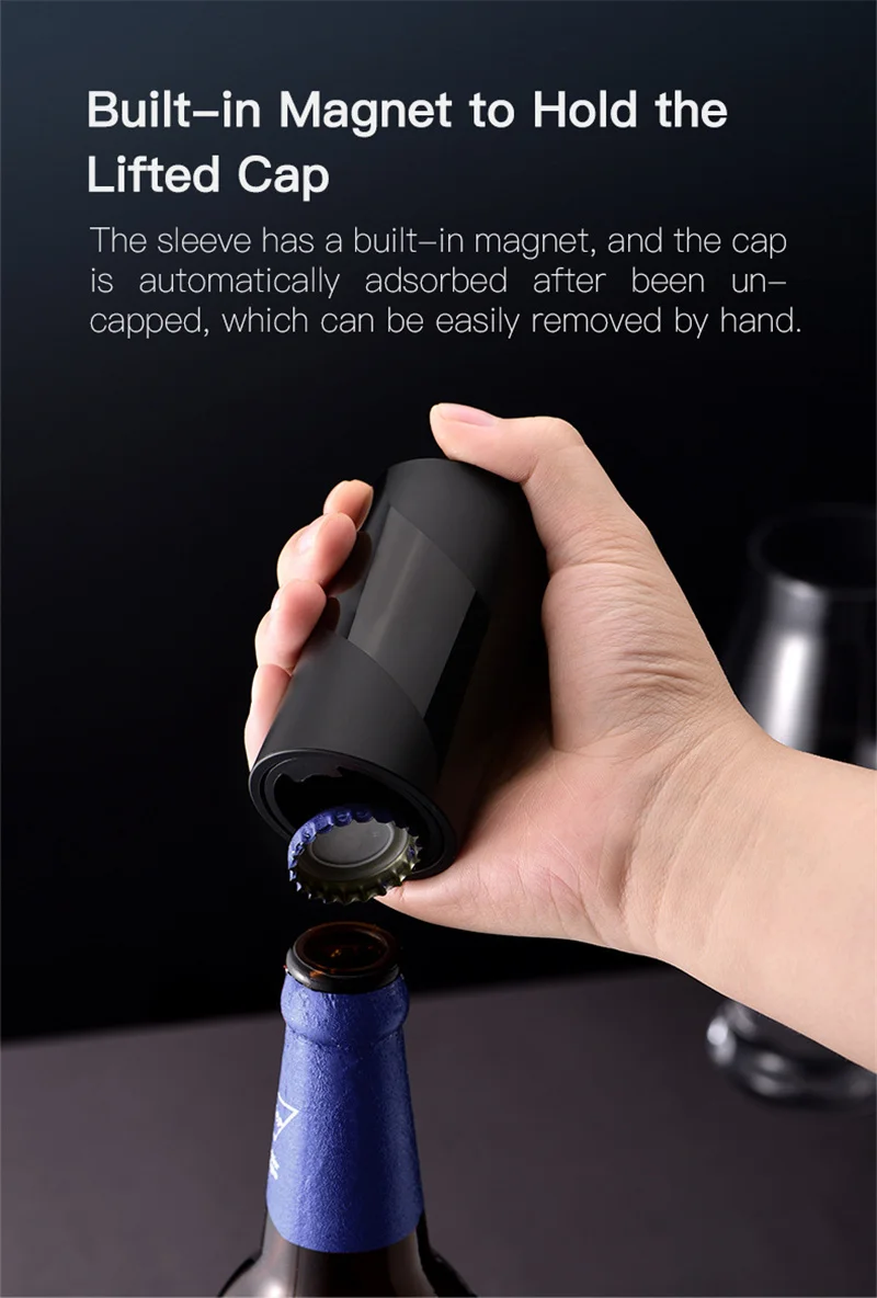 Automatic Beer Bottle Opener Magnetic ABS Wine Corkscrew Kitchen Gadgets Tools Portable Beer Opener For Men Bar Supplies Automatic Beer Bottle Opener Magnetic ABS Wine Corkscrew Kitchen Gadgets Tools Portable Beer Opener For Men Bar Supplies