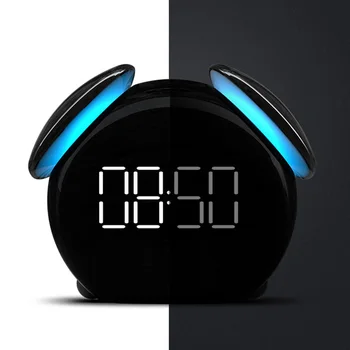 

Color Changing Rechargeable Battery For Bedrooms Touch Control Student Table Kids Alarm Clock Smart Induction Home Decoration