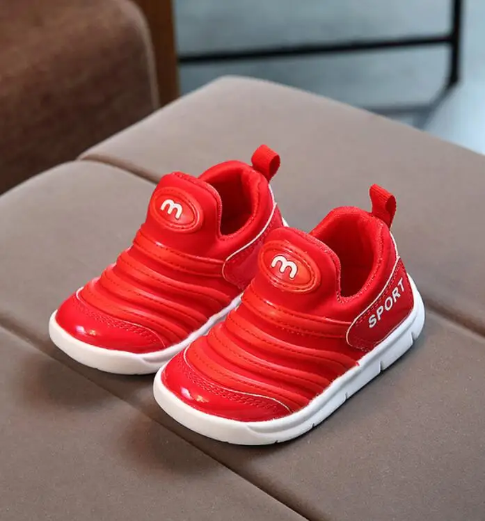Sport Children Shoes For Kids Sneakers Boys Casual Sport Shoes Girls Sneakers Breathable Mesh Striped sapato infantil - Цвет: Red