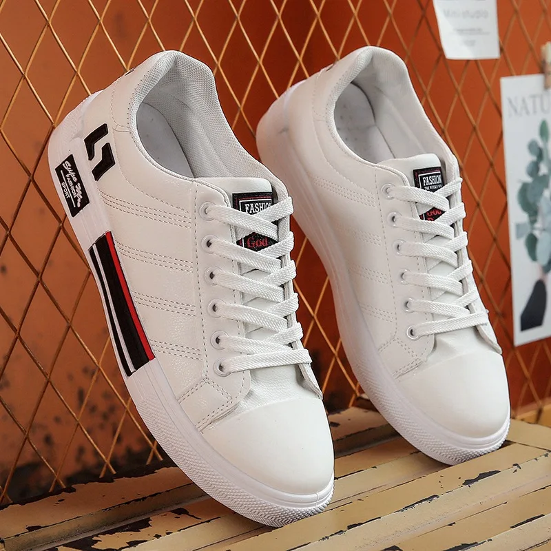 

New Style Autumn Men's Low Top Sneakers Hong Kong Style White Shoes Fashion Casual Shoes STUDENT'S Shoes