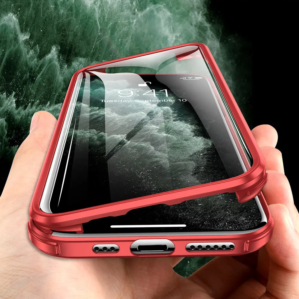 Luxury Full Protector Tempered Glass Case For iPhone 11 Pro Cover For iPhone Xr X Xs Max Transparent Triple Shockproof Bumper Luxury Full Protector Tempered Glass Case For iPhone 11 Pro Cover For iPhone Xr X Xs Max Transparent Triple Shockproof Bumper