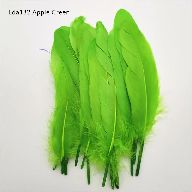 Lda132 Apple Green 50 шт. натуральный Гусь Nagoire свободные перья для рукоделия 5-8 дюймов/14-20 см ювелирные изделия Аксессуары для одежды Свадебные украшения - Цвет: Lda132 Apple Green