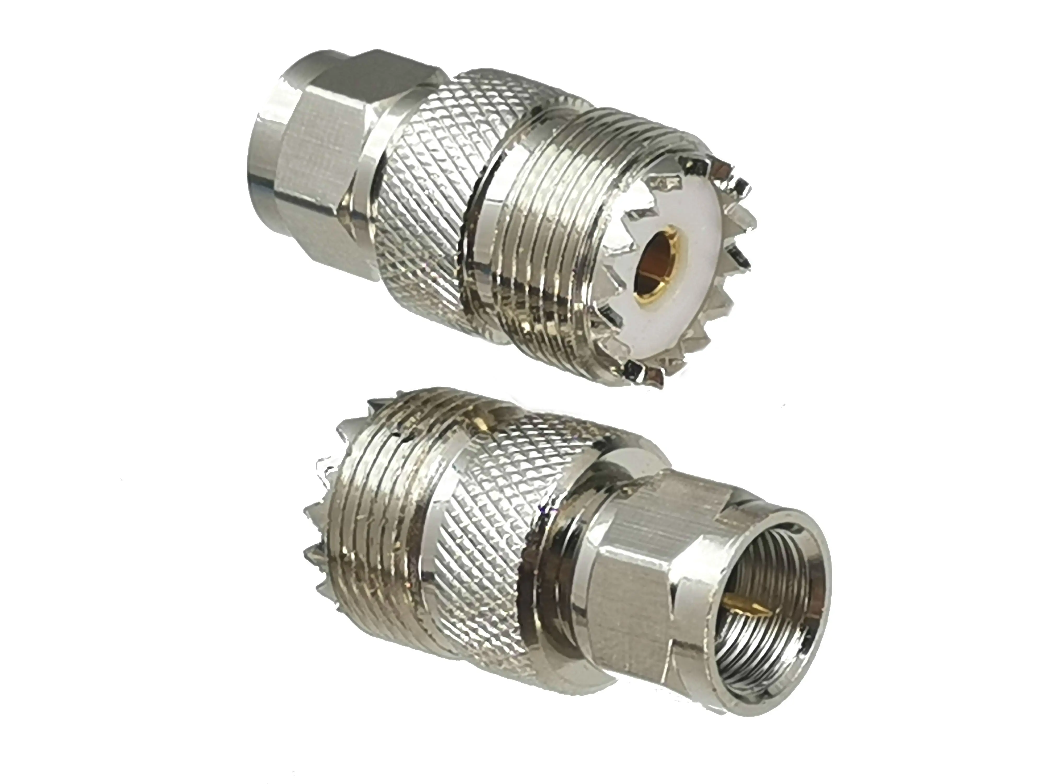 

1pcs Connector Adapter UHF SO239 Female Jack to F TV Male Plug RF Coaxial Converter Straight New