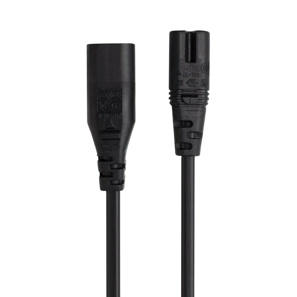 IEC 60320 C8 штепсельная вилка к C7 гнезду удлинитель источник питания основной