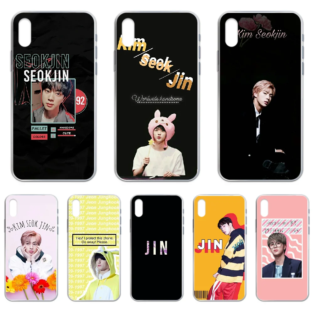 Kim Seok Jin Bangtan чехол для телефона iphone 4 4S 5 5C 5S 6 6S PLUS 7 8 X XR XS 11 PRO SE 2020 MAX прозрачная
