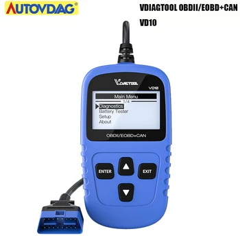 

VDIAGTOOL VD10 For OBD2 Scanner Engine Fault Code Reader OBDII Auto Code Reader Diagnostic Tool Better Than ELM327 V1.5 Car