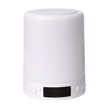 

LingSheng Smart Bluetooth LED Night Light Touch Control Colorful Wake-up Light Beat Lamp With Clock Alarm Clock Bedside Lamp