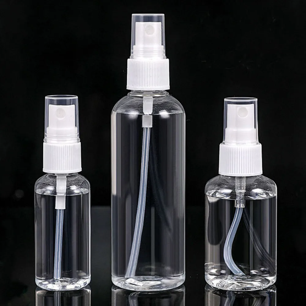 

50pcs/pack 30ml/50ml/100ml Fine Mist Spray Bottle Clear Travel Bottles Leak Proof for Makeup Cosmetic Container Perfume Atomizer