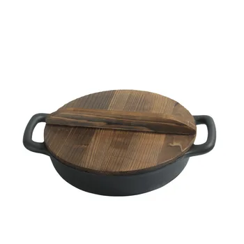 

Cast iron saucepan Old-fashioned iron pan uncoated traditional handmade thickened one-piece pot stew pot soup pot pig iron pot