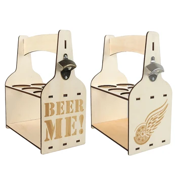 

Wooden Wine Bottle Rack Practical Living Room Decoration Cabinet Wine Shelf Bar Beer Wine Storage Rack (with Handle)