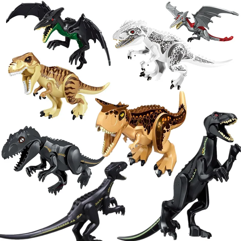 

Jurassic World 2 Tyrannosaurus Rex Indominus Rex I-Rex Assemble Dinosaurs Figures Bricks Building Blocks Dino Toys