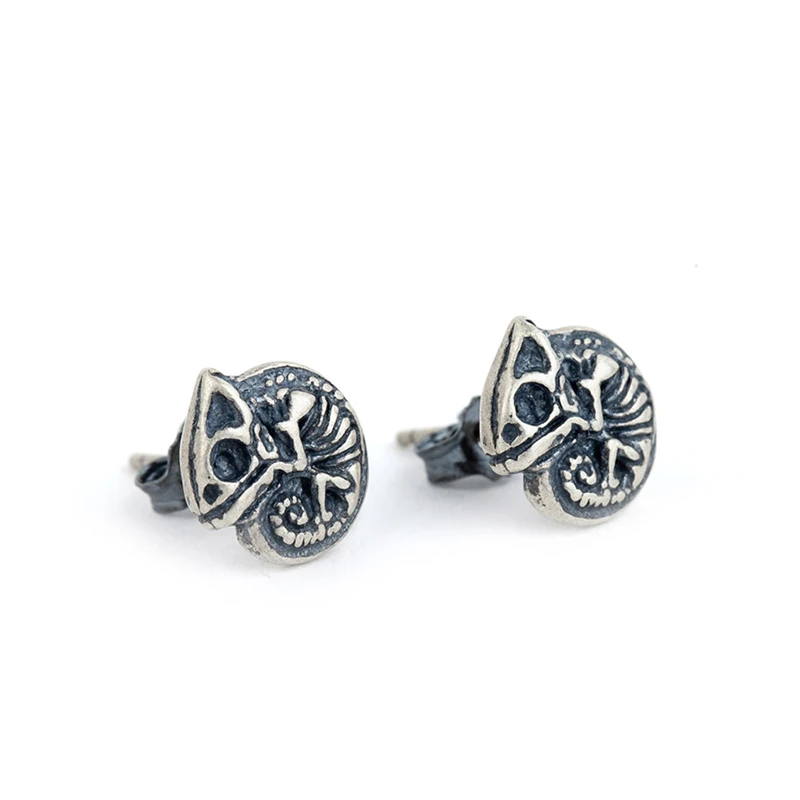 "La Caméléon X-Ray" boucles d'oreilles caméléon