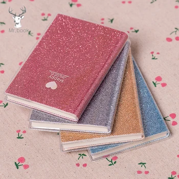 

Cute Love PVC Notebook Paper Diary School Shiny Cool Kawaii Notebook Paper Agenda Schedule Planner Sketchbook Gift for Girl