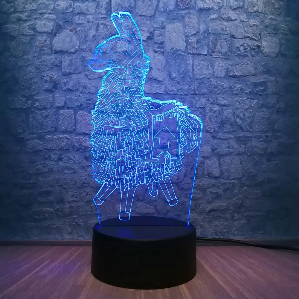 Новинка, креативный Деревянный конь, 3D светодиодный светильник, RGB реветь, 7 цветов, для украшения детской комнаты, настольный ночник, светильник, рождественские подарки