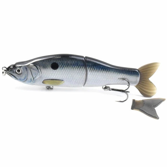 165MM 56G Hard Jointed Glide Bait Fishing Lures Floating 3D Eyes Sharp Hooks Slide Swimbait For Piceus Bass Herring Soft Tail CC19-05