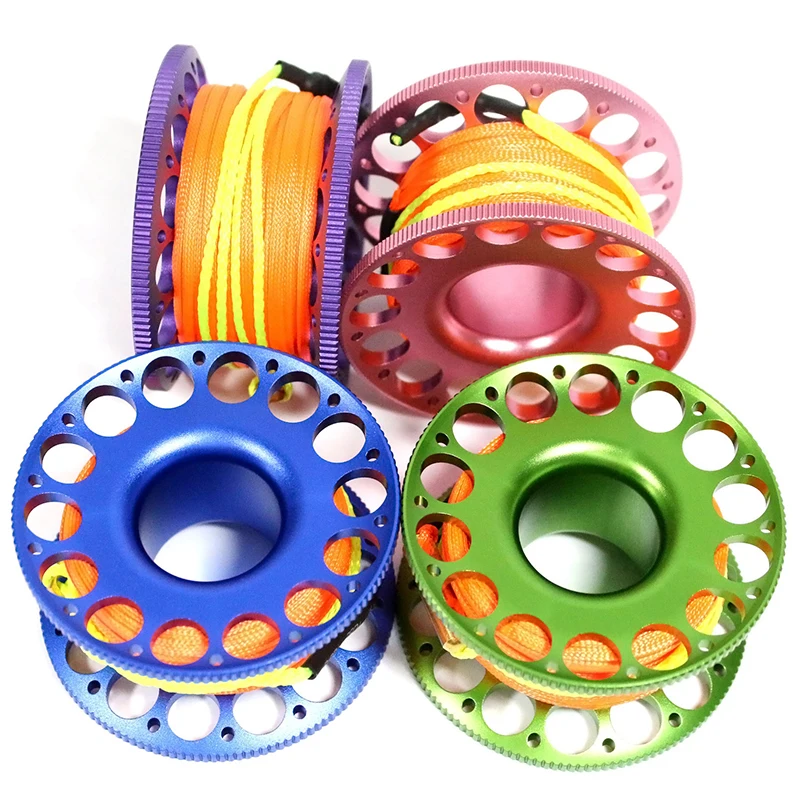 Spool-Finger-Reel Scuba-Diving Cave Equipment-Accessory Snap-Hook Aluminum-Alloy 