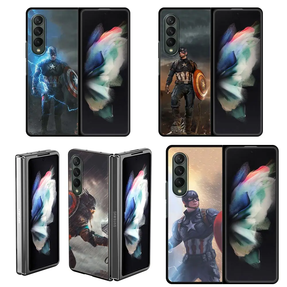 Твердый чехол с супергероями Марвел Железный человек для Samsung Galaxy Z Fold3 защитный