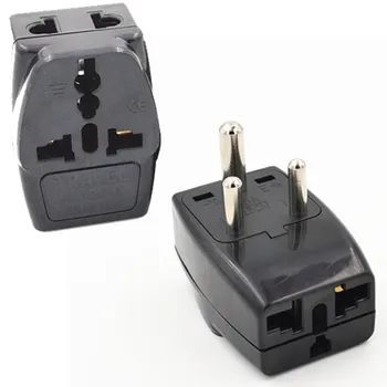 

10pcs/lot 1to3 Small South Africa ZA India IN Plug Adapter Universal Converter Travel Power Plug 3 pins round AC adaptor PLUG