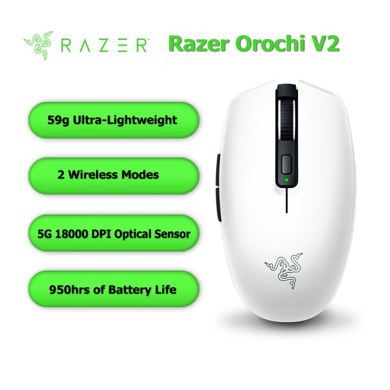 Mouse Razer Orochi V2 WHITE Sem Fio 60 G 1