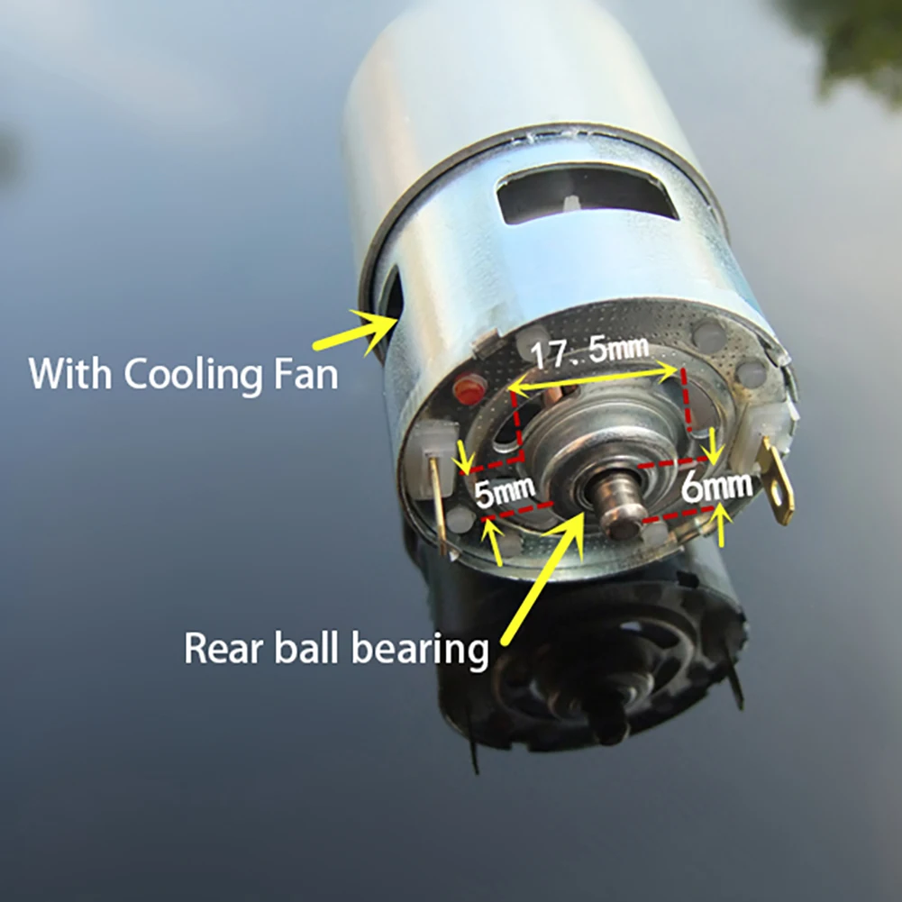 DC 12V 10000RPM Motor Large Torque Gear Motor Double Ball Bearings High Speed Large Torque Tools for Polishing Machine