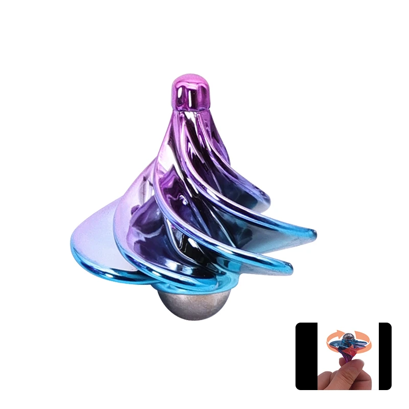 Spinner Gyro Toy Colorful Gyro Fidget Winddriven Gyro Toys Kid Adult