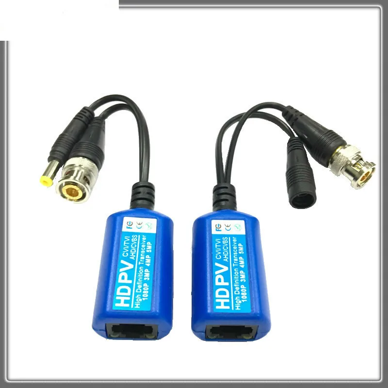 Для 2MP 3MP 4MP 215PV 200M диапазон для HD CVI/AHD/TVI Twisted BNC CCTV пассивные приемопередатчики Cat5 UTP