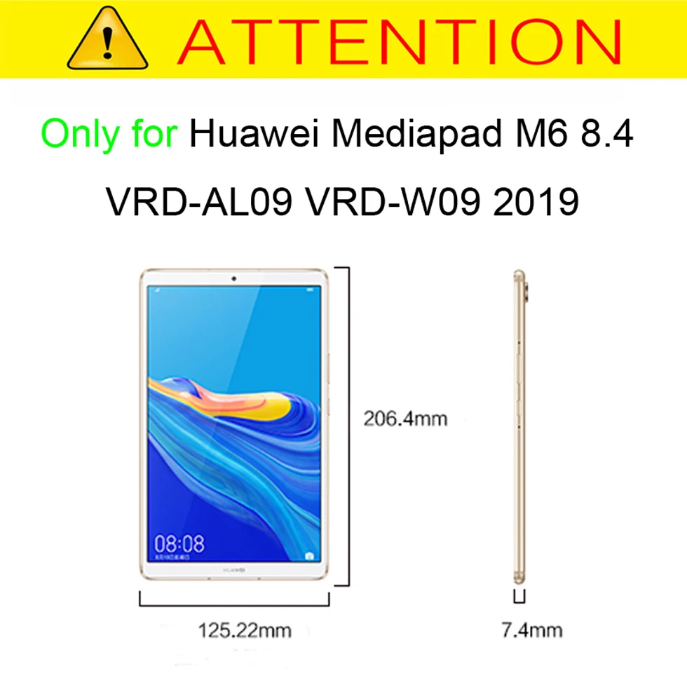 Для huawei MediaPad M6 8,4 дюймов чехол ультра тонкий искусственная кожа и термополиуретан задняя крышка Подставка для M6 8,4 ''VRD-AL09 W09 Funda чехлы