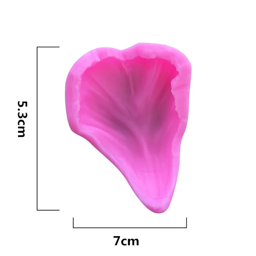 Polymer Molds Designer DIY Tulip Grain Press Mould Concrete for Plaster Fondant Cake Flower Petal Vein Stamp Mold