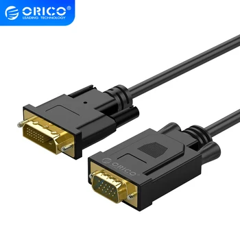 

ORICO DVI to VGA Desktop Assembly Display 1080P 60Hz Video 1/2/3/5m Female to Male Extension Cable for PC Monitor Projector