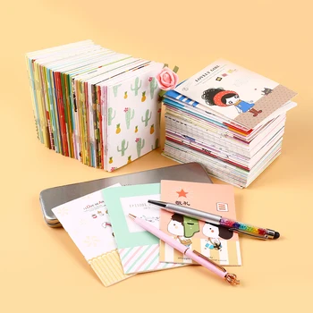 

40Pcs/Pack Korean Cute Notebook Planner Diary Office Accessory Mini Kawaii Agenda Cactus Stationery Travel Journal Thing Memopad